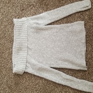 Small off the shoulder Hollister grey knit sweater